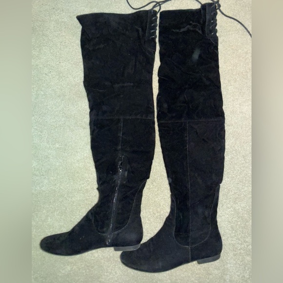 Shoes - Black Over-the-Knee Women's Boots size 7